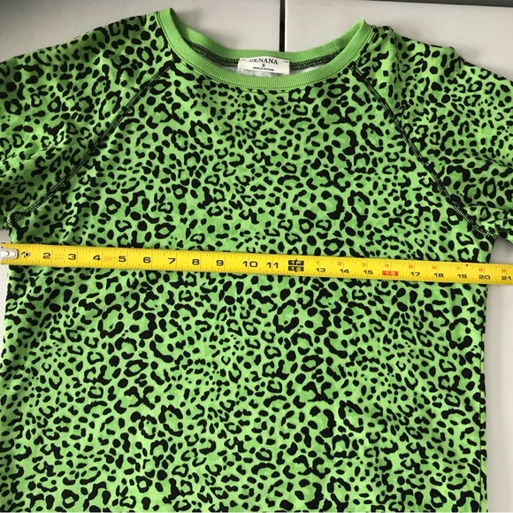 Green Leopard Zenana Sweatshirt - Picture 7 of 10